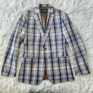 Mad Men x Banana Republic Empire Plaid Sports Coat Blazer Jacket 38R